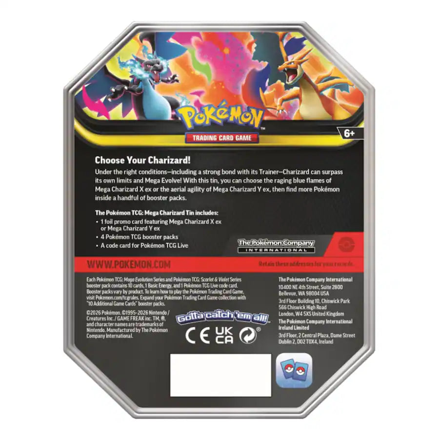 Pokémon - Trading Card Game: Mega Charizard X Tin