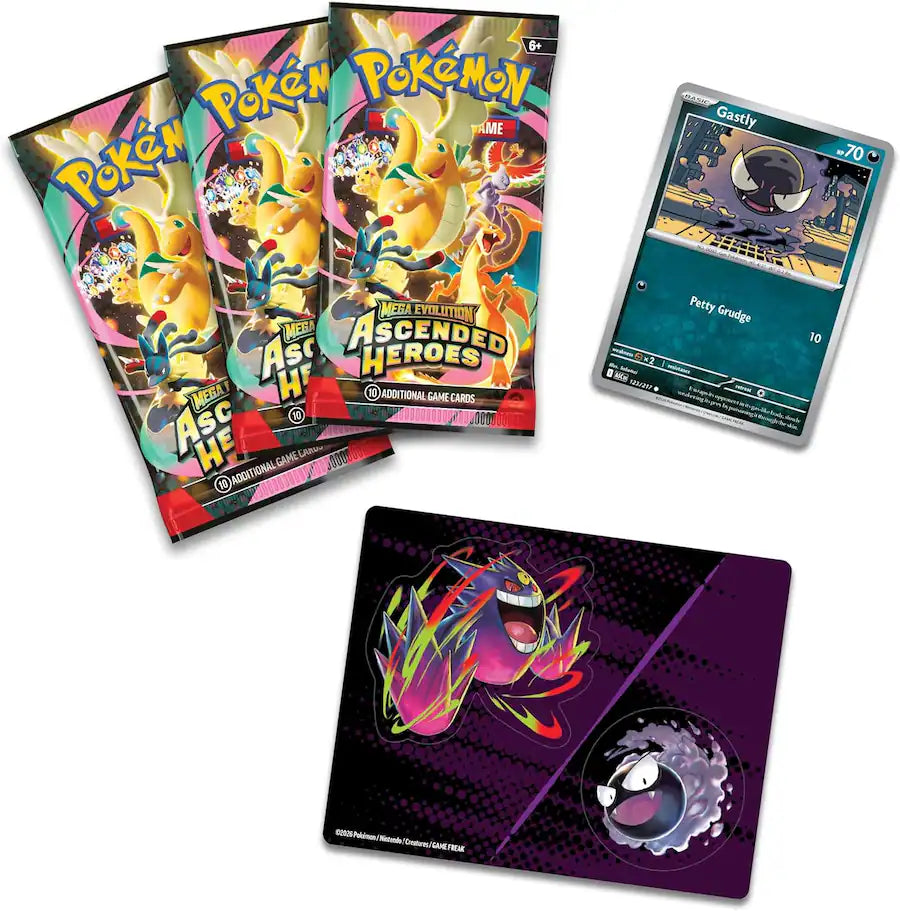 Pokémon - Trading Card Game: Mega Evolution - Ascended Heroes Tech Sticker Collection- Gastly